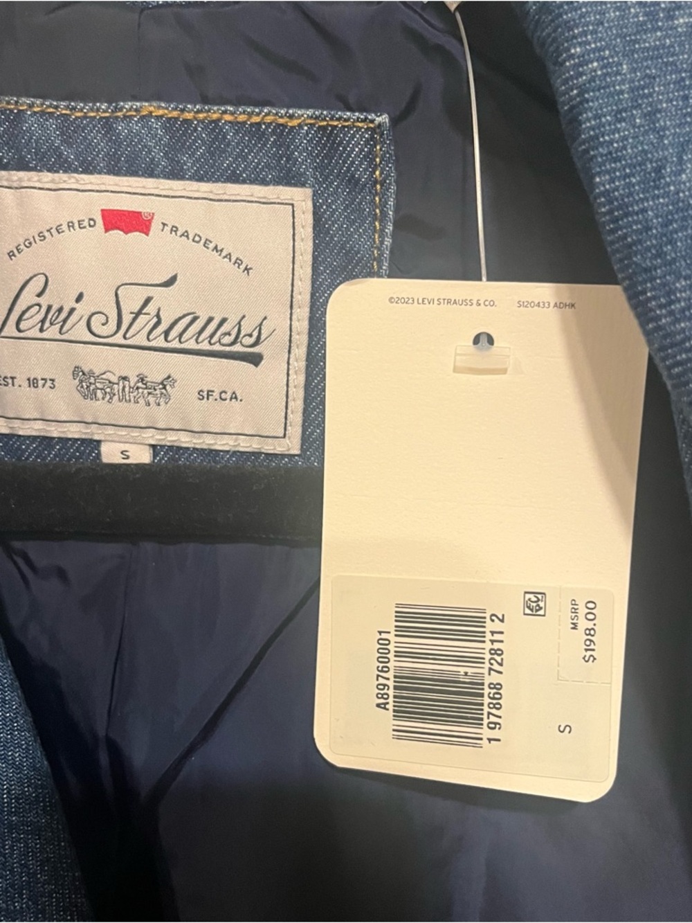 Levi's Blue Denim Trench Coat - Picture 11 of 12